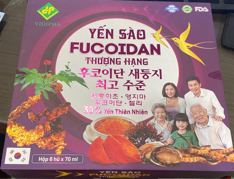 Yến sào FUCOIDAN (Hộp 6 lọ x 70ml) - Lai Thành