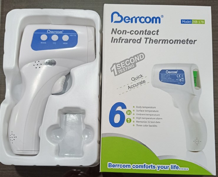Nhiệt kế hồng ngoại đo trán Berrcom (Model: JXB - 178) - China