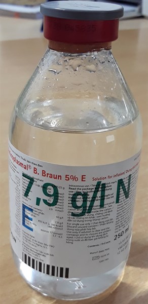 Dung dịch truyền tĩnh mạch Aminoplasmal 5% B.Braun cung cấp amino acid (Chai 250ml)