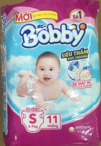 Bỉm Bobby - Tã dán siêu mỏng S (Gói*11miếng) - Diana