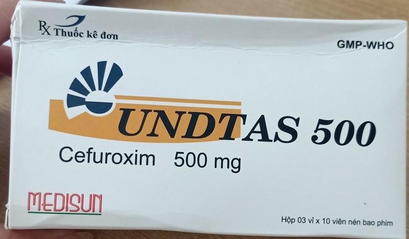 Undtas 500 (Cefuroxim 500mg) (Hộp*3vỉ*10viên) - Medisun