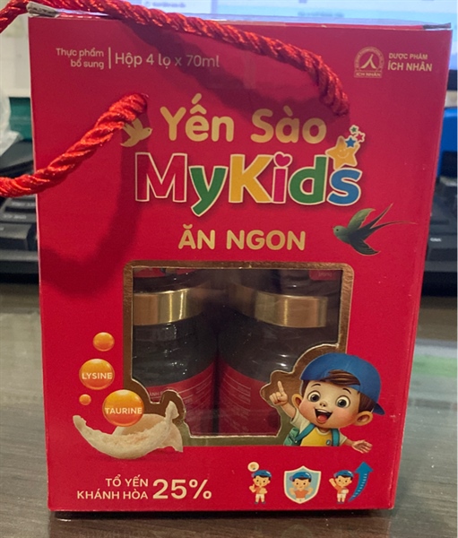 Yến sào Mykids ăn ngon (Hộp 4 lọ x 70ml) - Ích Nhân