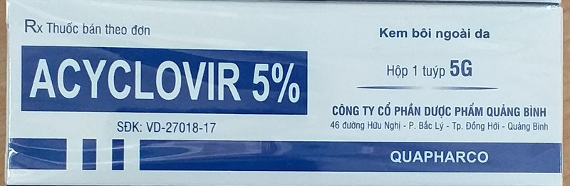 Acyclovir 5% 5g - Quảng Bình