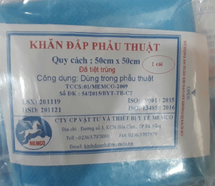 Săng mổ không lỗ (Khăn đắp phẫu thuật) 50cm x 50cm - Phúc Hà 2