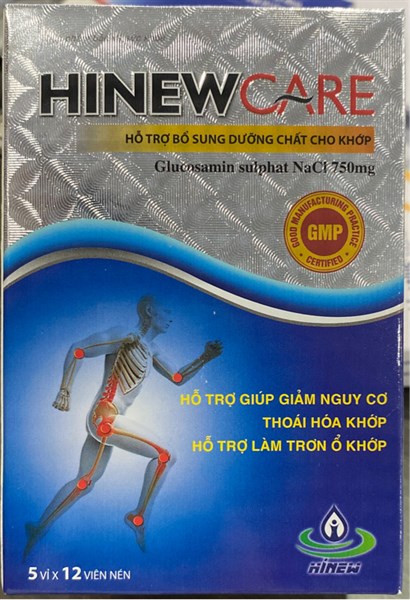 Hinewcare (Hỗ trợ bổ sung dưỡng chất cho khớp) (Hộp 5 vỉ x 12 viên) - Hinew