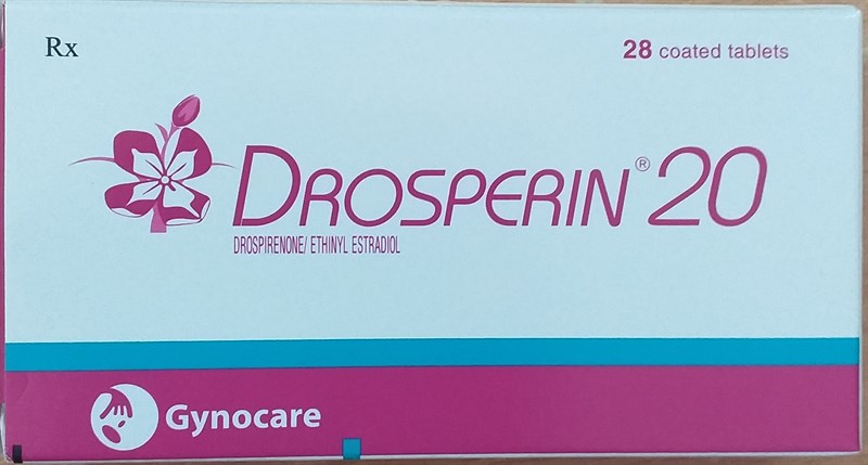 Drosperin 20 (Drospirenone 3mg + ethinyl 20mcg) (Tránh thai hàng ngày) (H*28viên) - Chile