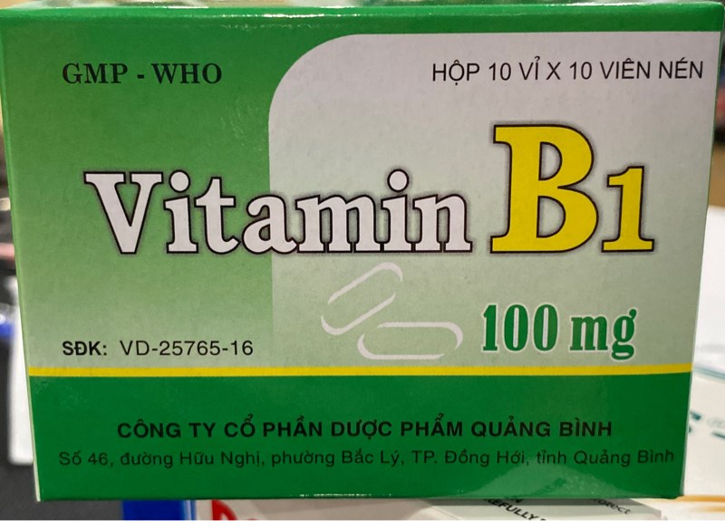 Vitamin B1 100mg (H*10vỉ*10viên ) - Quảng Bình