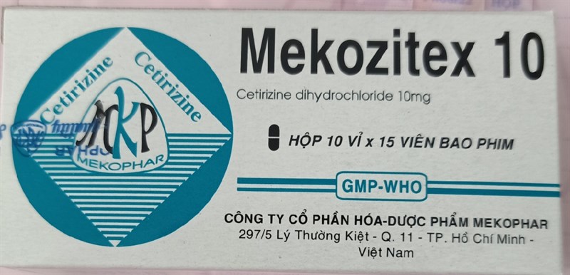 Mekozitex 10mg (cetirizine) (H*10vỉ*15viên) - Mekophar