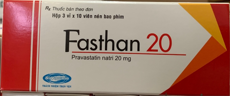 Thuốc Fasthan (Pravastatin Natri 20mg) (Hộp 3 vỉ x 10 viên) - Savi VN