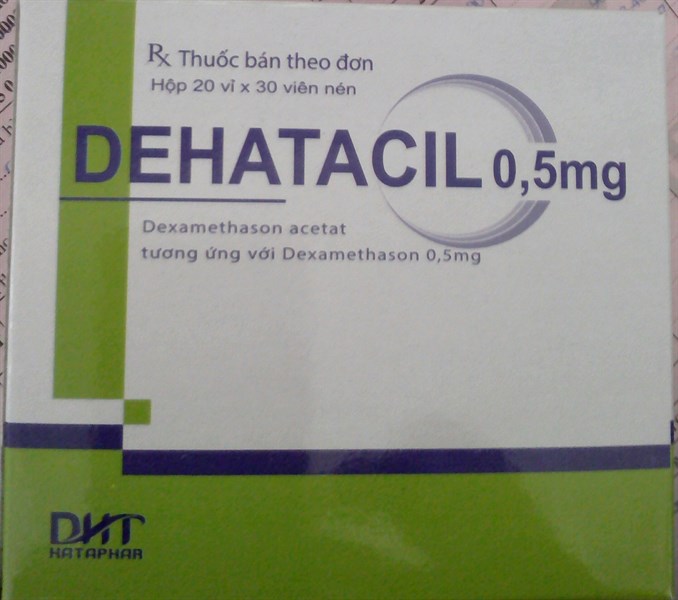Dehatacil 0.5mg (Dexamethazol ) (K*54H*20vỉ*30viên) - Hà Tây