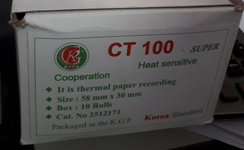 Giấy in nước tiểu CT 100 - 58 *30mm - Hải Anh