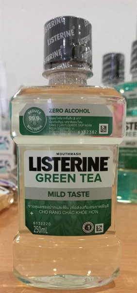 Nước súc miệng Listerine Green tea + Gum Protect 250ml (Kiện 24 chai) - Thái Lan