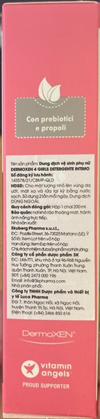 Dermoxen 4 girls 200ml (DD vệ sinh phụ nữ) - Italy/Luca 2