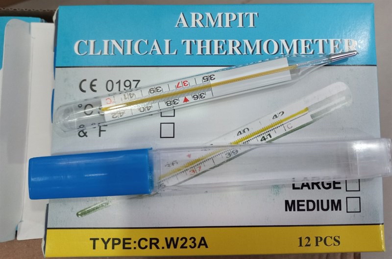 Nhiệt độ thủy ngân Large (Hộp 12 cái) 2