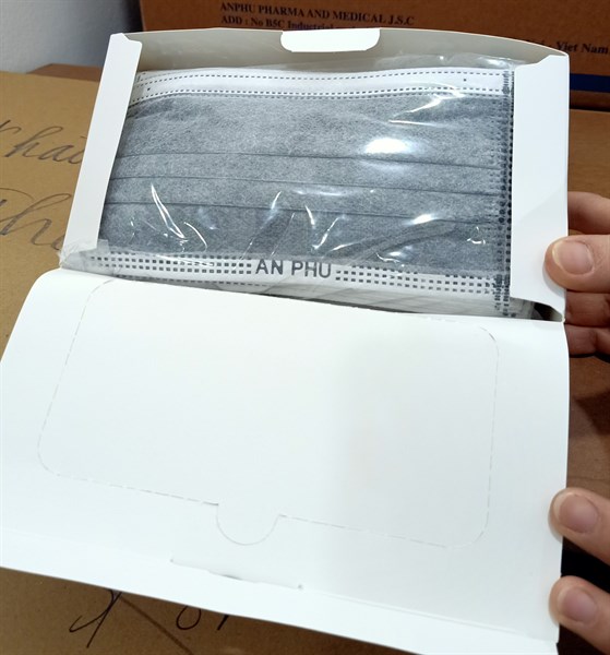 Khẩu trang y tế than hoạt tính (H*50cái) - TBYT An Phú 2