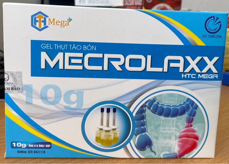 Gel thụt táo bón Mecrolaxx (Hộp x 6ống x 10g) - HTC Mega
