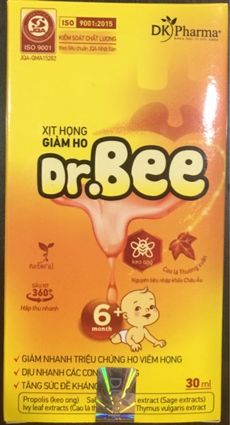 Xịt họng Dr.Bee 30ml (Giảm ho viêm họng, đau họng) - Dược Khoa