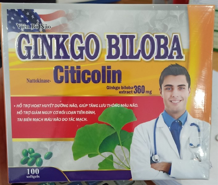 Viên bổ não Ginkgo Biloba vàng 360mg (H*10vỉ*10viên) - Đại Hưng