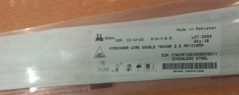 Đinh Kirschner đầu nhọn 2.5 x dài 310mm - Pakistan