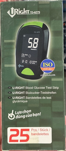 Que thử đường huyết U - Right TD - 4279 (Hộp 25 que) - Taiwan