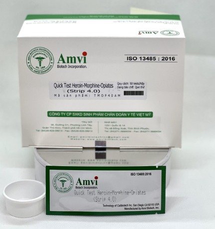 Quick Test Heroin/Morphine Opiates (Strip 4.0) (Hộp 50 test) - Amvi/VN