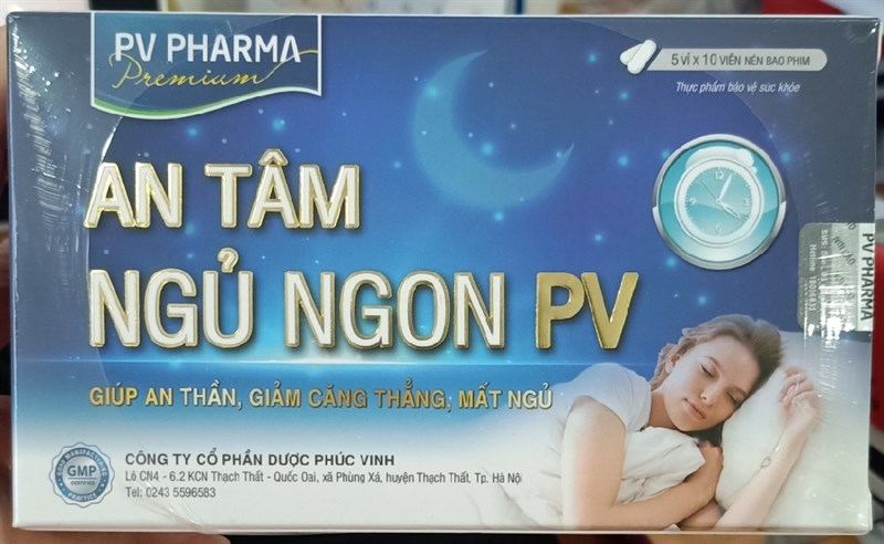 An tâm ngủ ngon PV (K*120H*5vỉ*10viên) - Phúc Vinh
