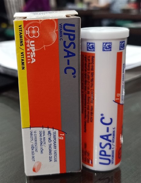 Viên sủi UPSA - C (Vitamin C) (Tub*10viên) - Pháp