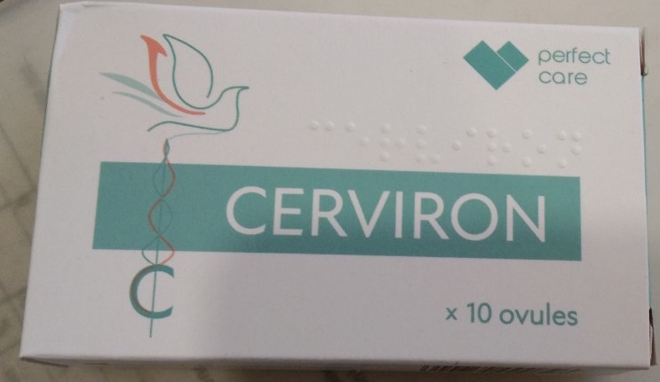 Cerviron Ovules (Viên trứng đặt âm đạo) (Hộp 2 vỉ x 5 viên) - Romania