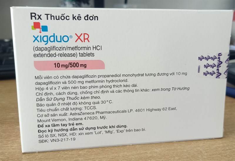 Xigduo XR 10/500mg (H*4vỉ*7viên) - AstraZeneca/Mỹ 2