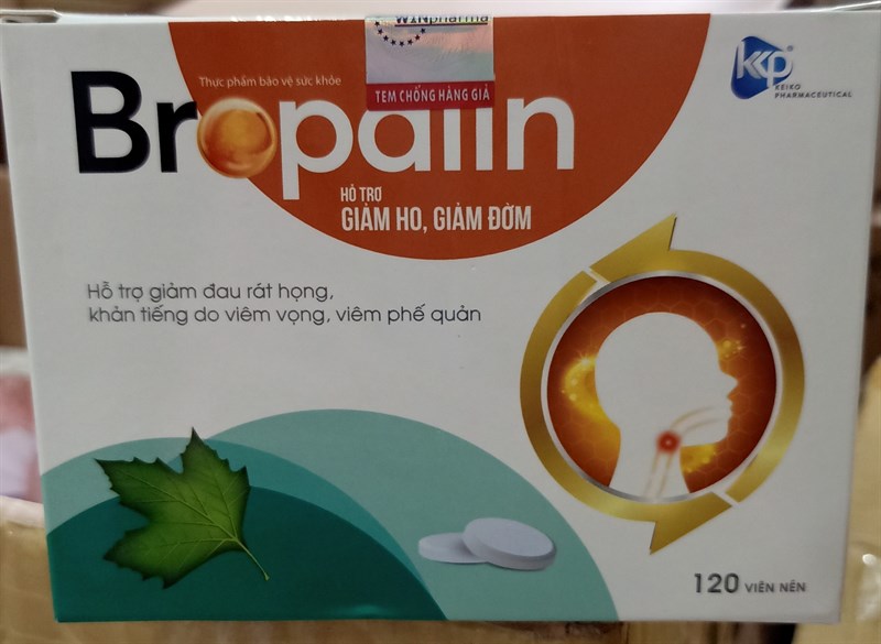 Bropaiin (Hỗ trợ giảm ho, giảm đờm) (H*10vỉ*12viên) - Winpharma/Keiko
