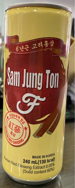 Nước hồng sâm Sam jung ton F 240ml (Xách 8 lon) - Hàn Quốc