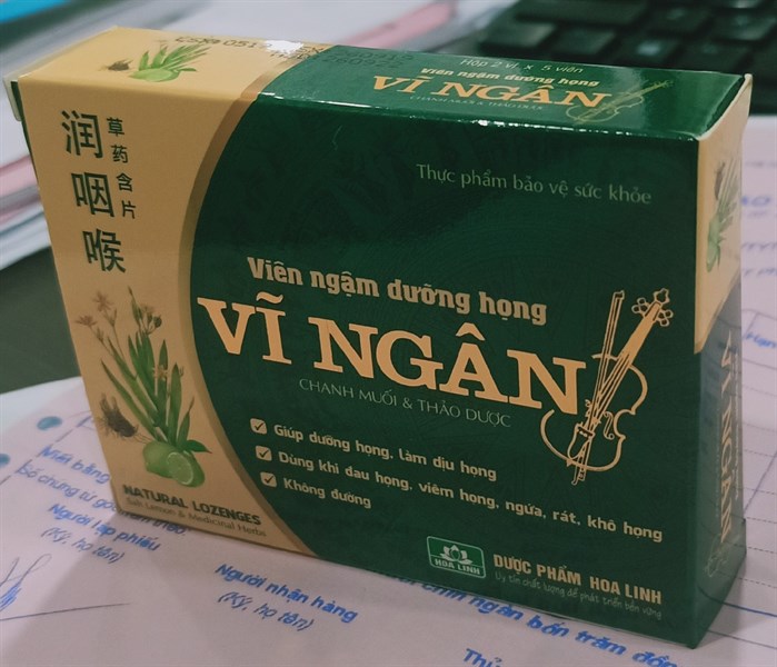 Viên ngậm dưỡng họng Vĩ Ngân (H*2vỉ*5viên) - Hoa Linh