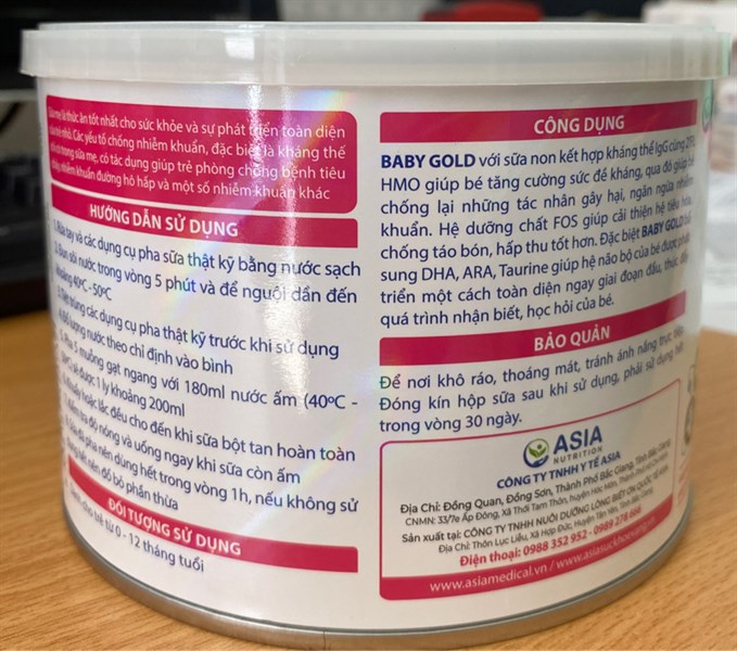 Sữa Nutri Baby Gold 1 - 400g (Cho trẻ từ 0 - 12 tháng tuổi) - Asia 2