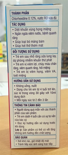 Nước súc miệng HMU Chlor - kid 150ml - Nguyễn Thiệu 2