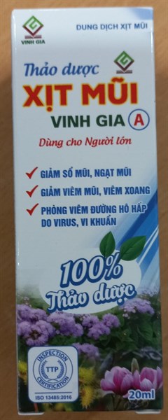 Thảo dược xịt mũi Vinh Gia A 20ml - Sao Thiên Y