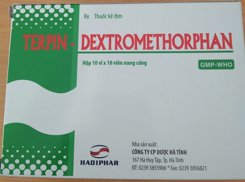 Terpin - Dextromethorphan (H*10vỉ*10viên nang) - Hà Tĩnh