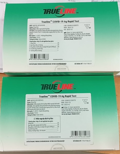 Khay thử xét nghiệm SARS-CoV-2 (Trueline Covid-19 Ag Rapid test) (Hộp 25test) - Medicon/VN
