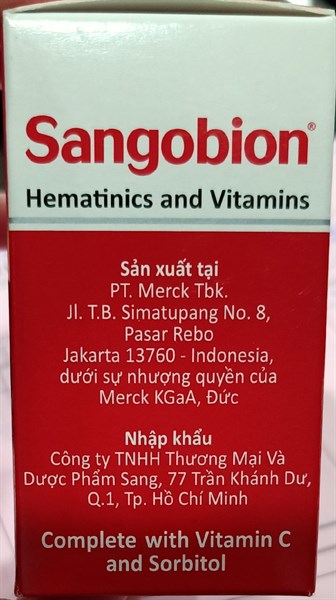 Sangobion (Hộp 7 vỉ x 4 viên) - Indonesia 2