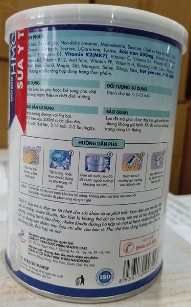 Sữa Biopro HMO Nano Grow IQ Nanofood (1 - 15 tuổi) 400g 2