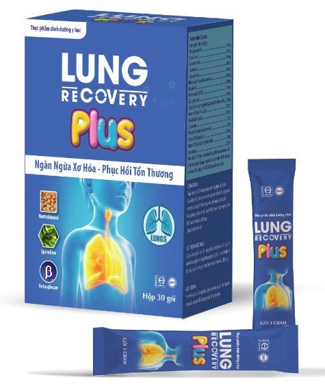Gói bột Lung Recovery Plus VN Medicare Ngăn ngừa xơ hoá, phục hồi tổn thương (Hộp 30 gói)