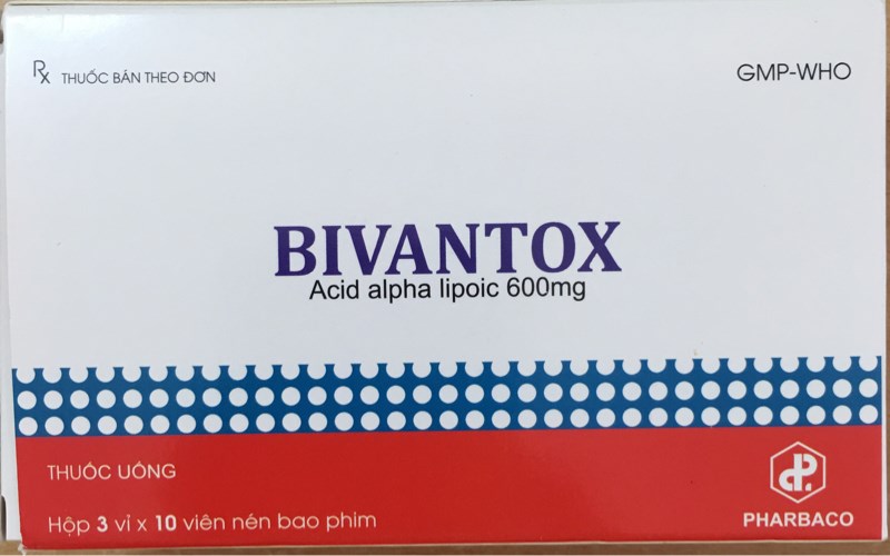Bivantox -Acid alpha lipoic 600mg (H*3vỉ*10viên) - TW1
