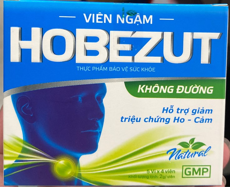 Viên ngậm ho Bezut không đường (Hộp 5 vỉ x 4 viên) - Vietnat (Vinacare OTC)