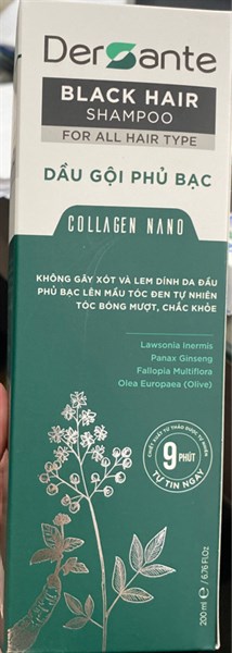 Dầu gội đen tóc/phủ bạc Dersante 200ml - SJK/KEIKO