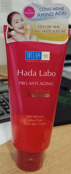 Kem rửa mặt cải thiện lão hóa da (Hada Labo Pro Anti aging) 80g - Rohto/VN