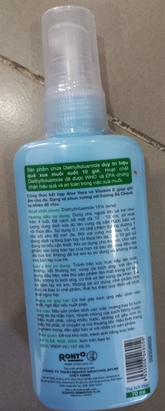 Xịt xua muỗi Remos hương sả chanh 70ml - Rohto/VN 2