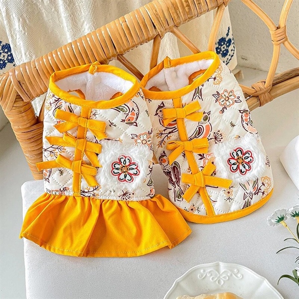 Đồ Tết - Áo Dài Tết Cho Chó Mèo (Vải Cao Cấp) Không Kèm Quần