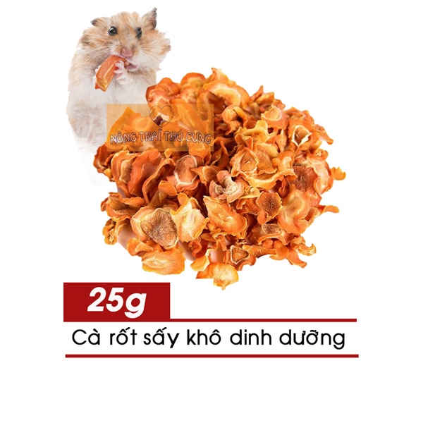 Cà Rốt Sấy Cho Hamster, Thọ, Bọ 25g