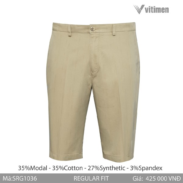 Quần short kaki Vitimen SRG1036(425) kiểu dáng regular fit