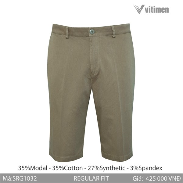 Quần short kaki Vitimen SRG4251032 kiểu dáng regular fit