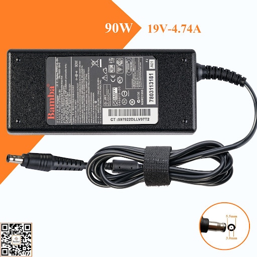 Adapter Sạc Samsung 19v 4.7A (BAMBA) - bh 06th